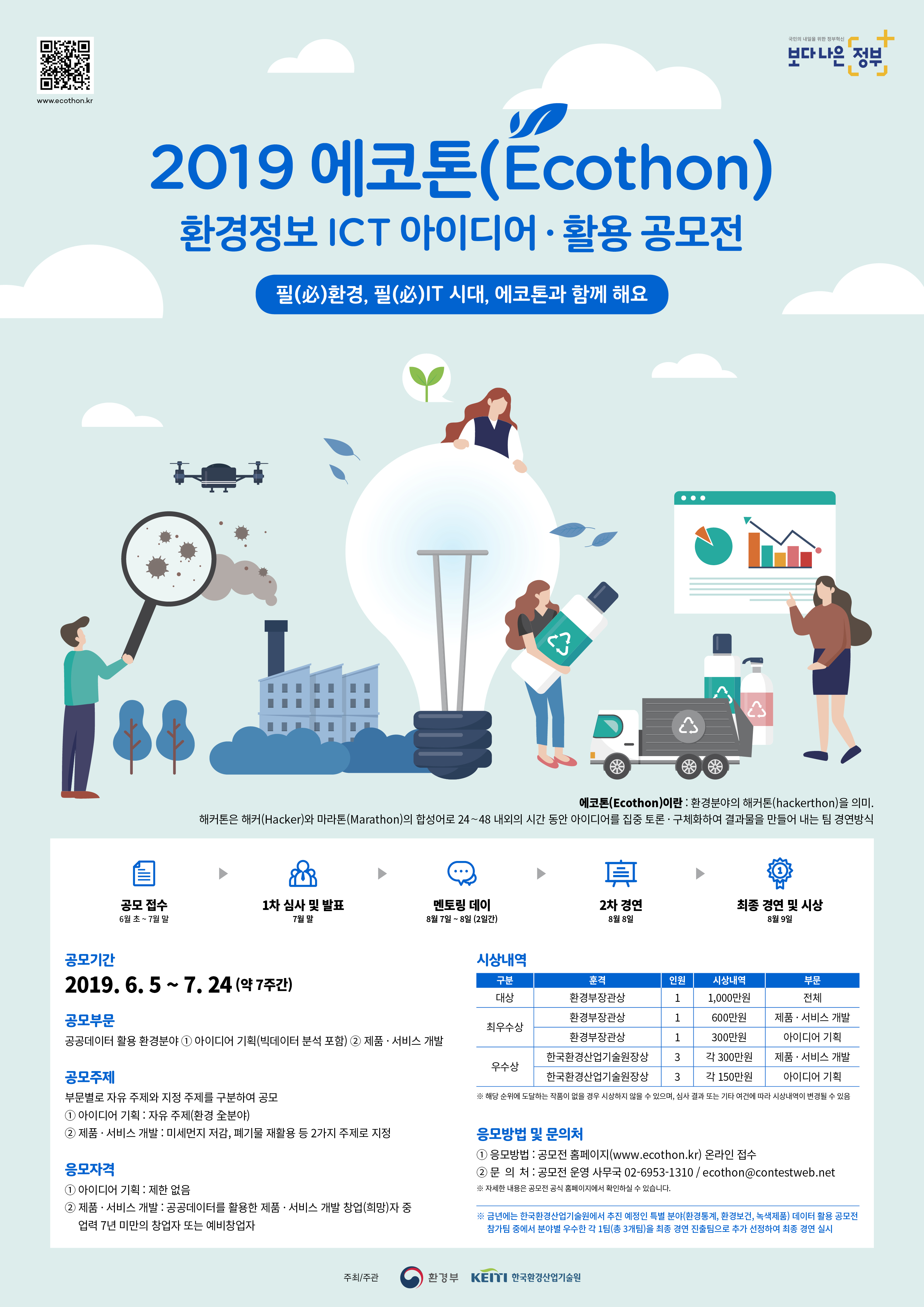 2019년 에코톤 환경정보 ICT 아이디어·활용 공모전 안내 이미지