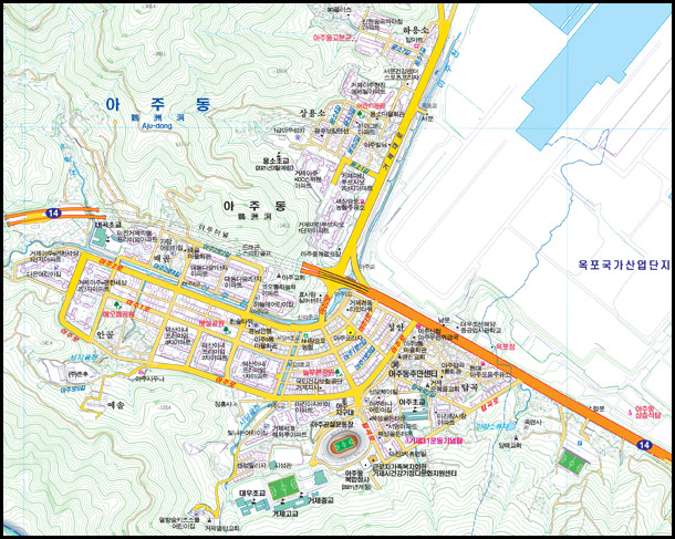 아주동 안내도