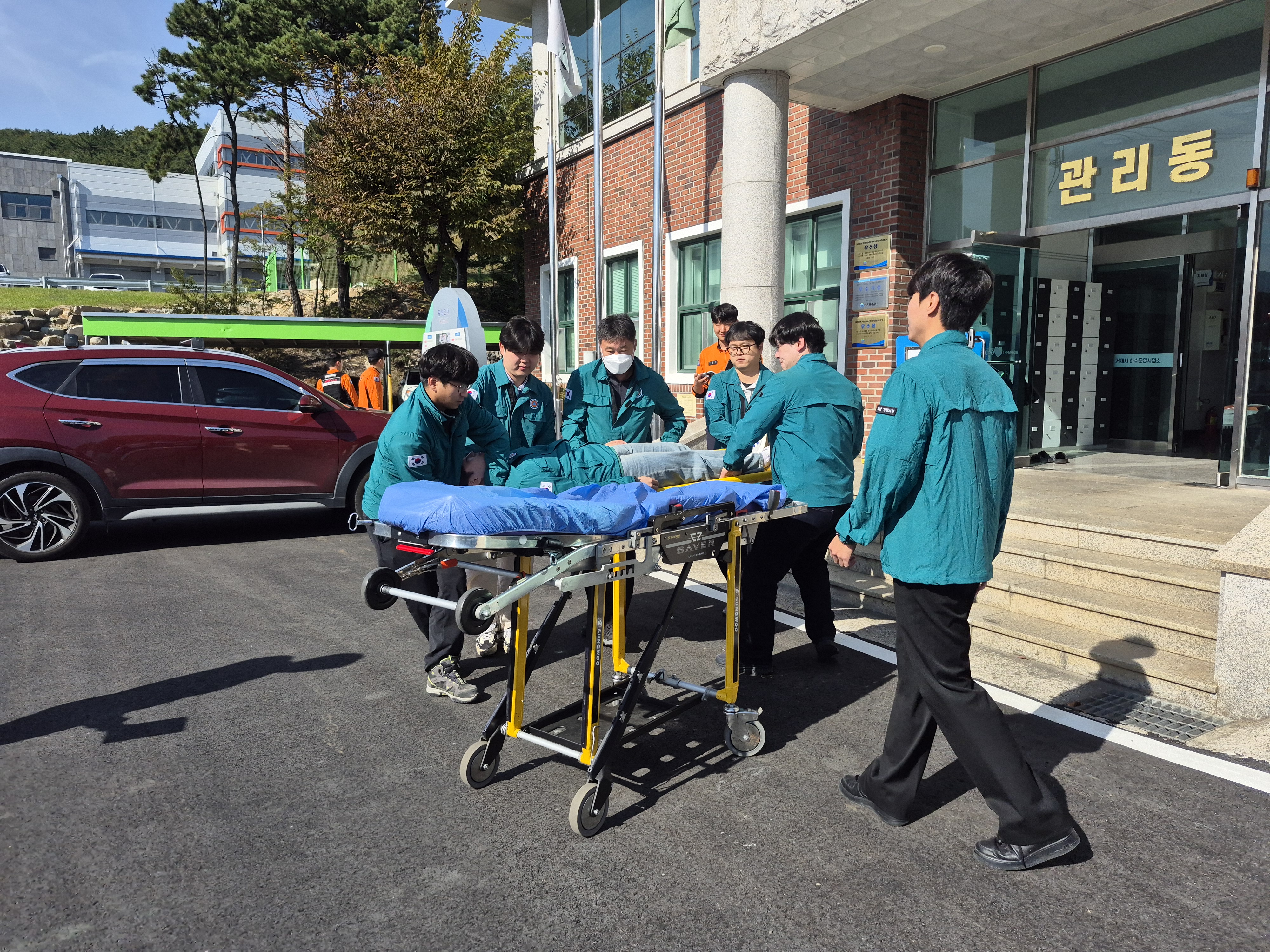 거제시 하수운영사업소, 중앙공공하수처리시설 자체 소방훈련 완료 현장